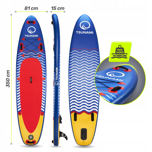 Каяк  TSUNAMI 350 см c веслом Wave T04   - фото №9